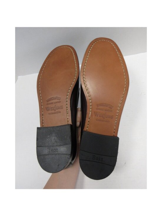 GH Bass Weejuns Shoes 11 D Red Logan Penny Loafer Leather NEW main image 10